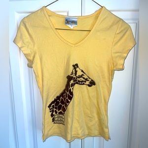 Walt Disney World Animal Kingdom‎ Giraffe Girls Yellow Shirt sz M